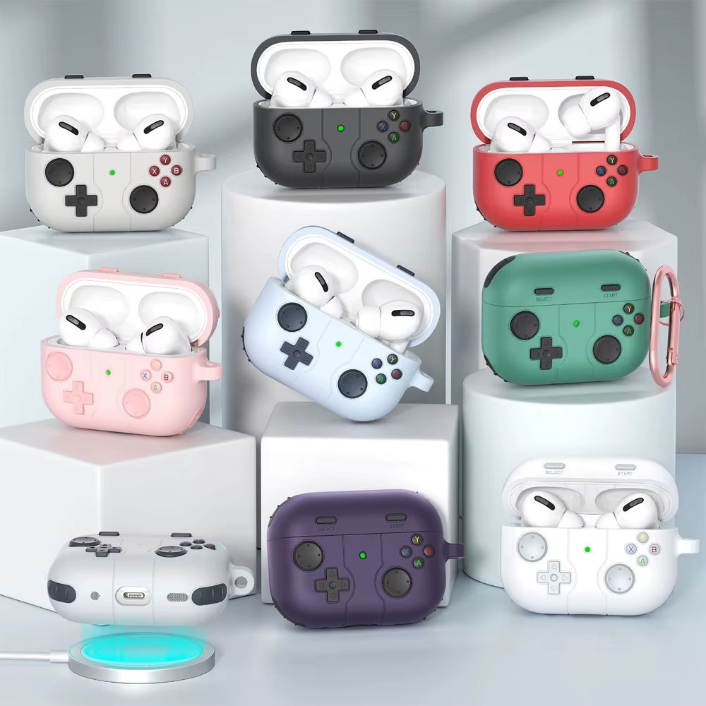 2024 New Cases for Airpods Pro 2 3D Gamepad Gameboy Earphone Accessories Soft Protector Cases Cover for Airpods 1/2/3