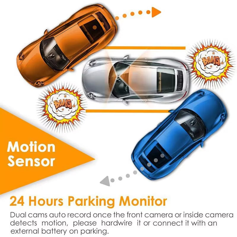 1080P Car Dash Camera 3 Inch Driving Video Car Auto DVR Loop Recorder for Front and Rear Night Vision G-Sensor Car Accessories