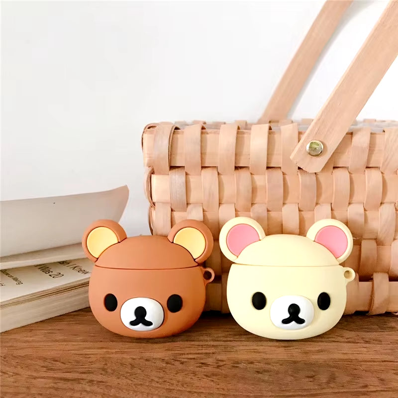 Cute Cartoon Bear 3D Bouncing Rabbit Silicone Protector Case for Apple Airpods Pro 2 2022 Case for Airpods Pro 3 Case Cute Case