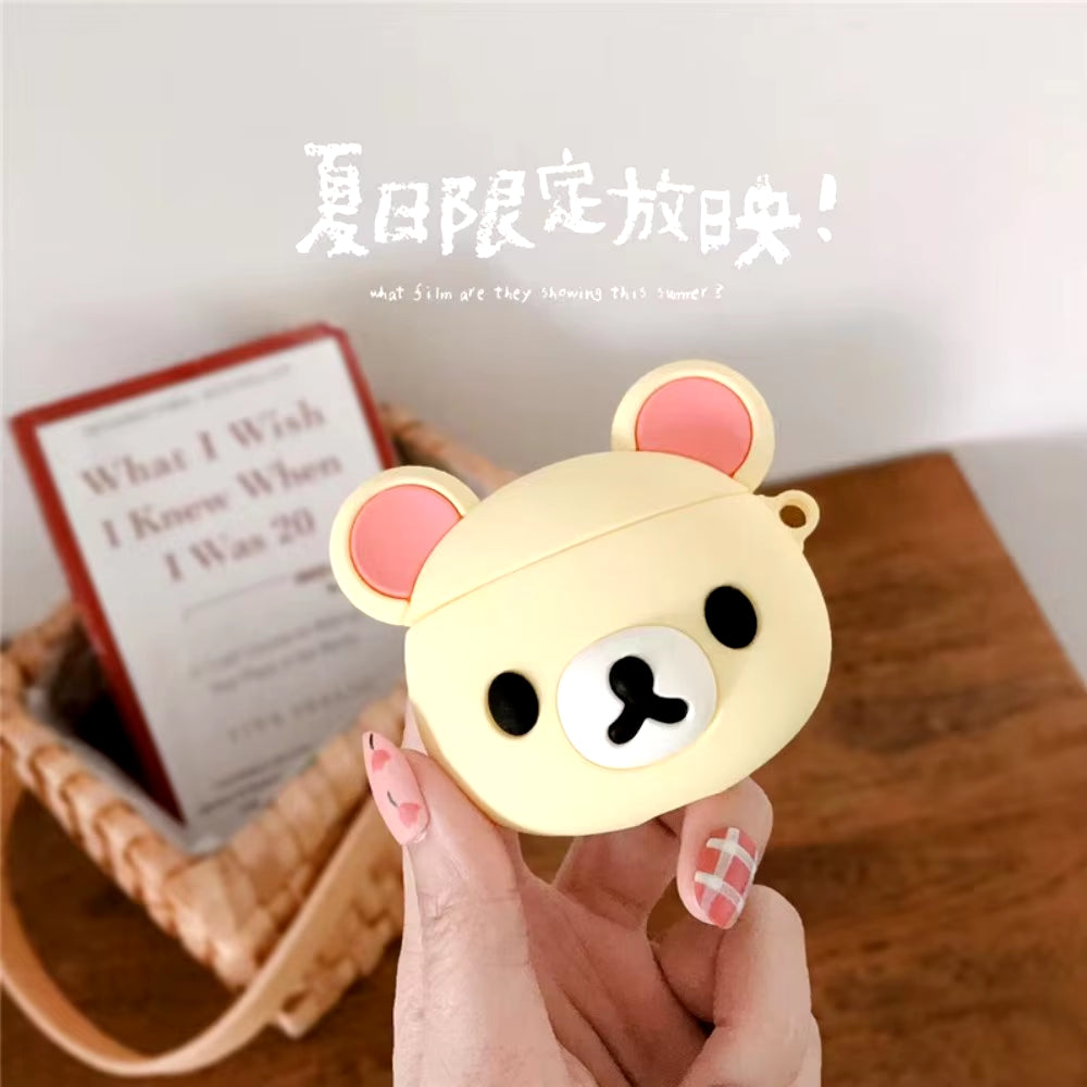 Cute Cartoon Bear 3D Bouncing Rabbit Silicone Protector Case for Apple Airpods Pro 2 2022 Case for Airpods Pro 3 Case Cute Case