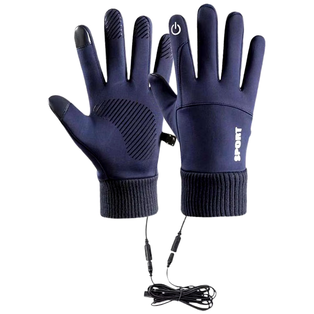 Heated Gloves Heated Winter Gloves Warmers Ski Heated Gloves USB Hand Warmer Gloves Touchscreen Heated Warm Sports Outdoor